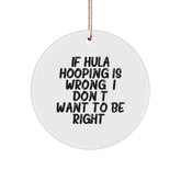 Hula Hooping Delight, Funny Gifts for Hula Hooping Lovers, Circle Ornament from, Gifts from Family and Friends for Men and Women - Image 1